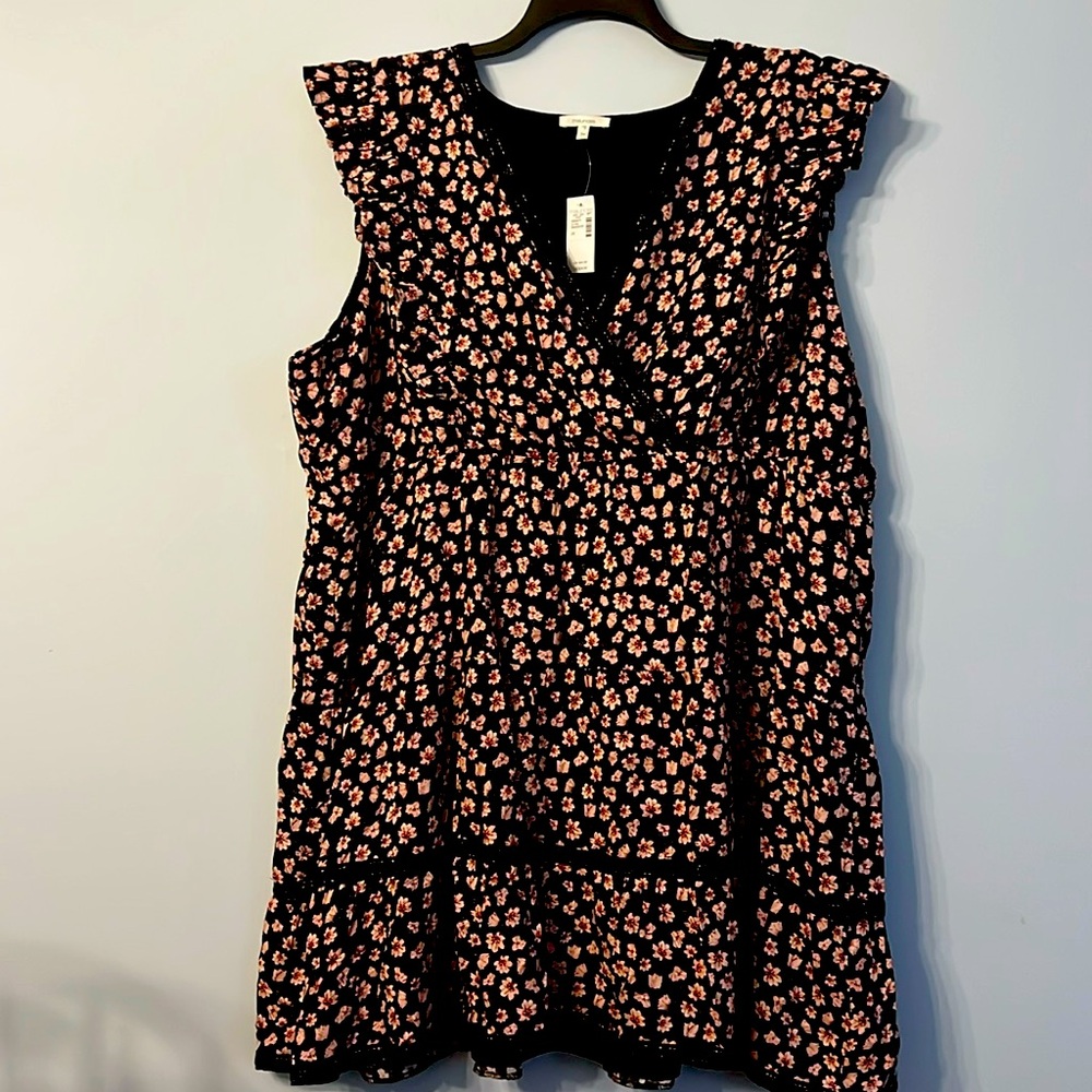 NWT Maurice’s Black Floral Dress